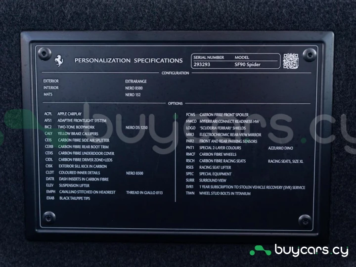 Ferrari SF90 Spider Blue