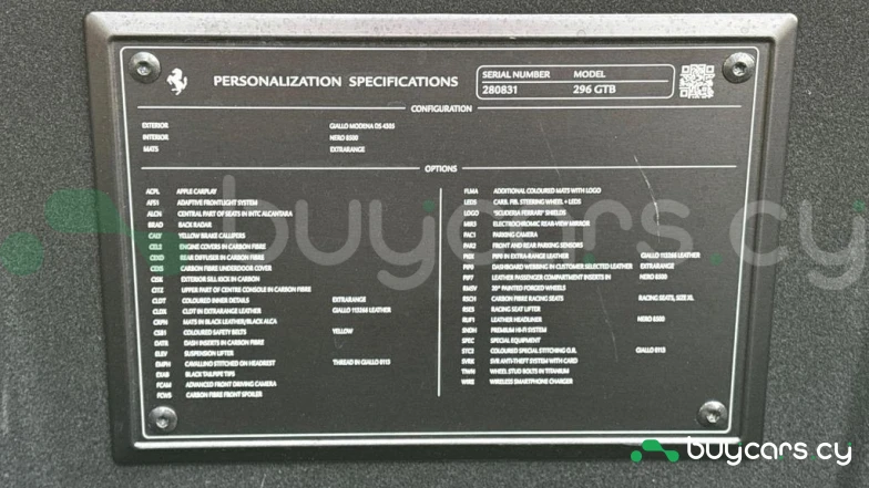 Ferrari 296 GTB Yellow