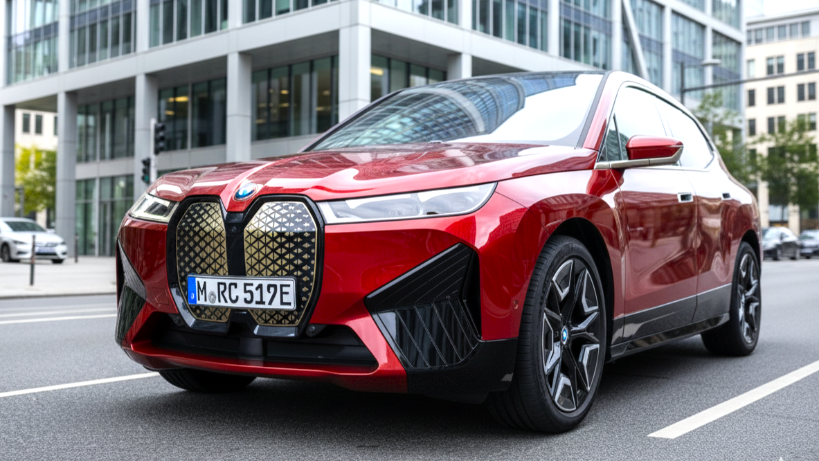 BMW iX red colour