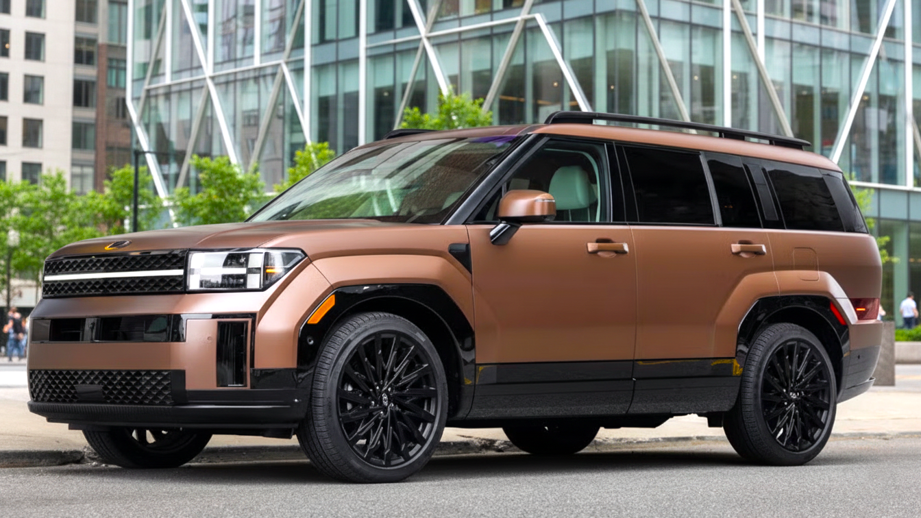 Hyundai Santa Fe red colour