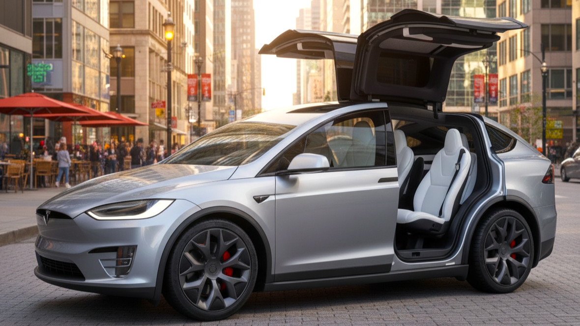 Tesla Model X grey colour