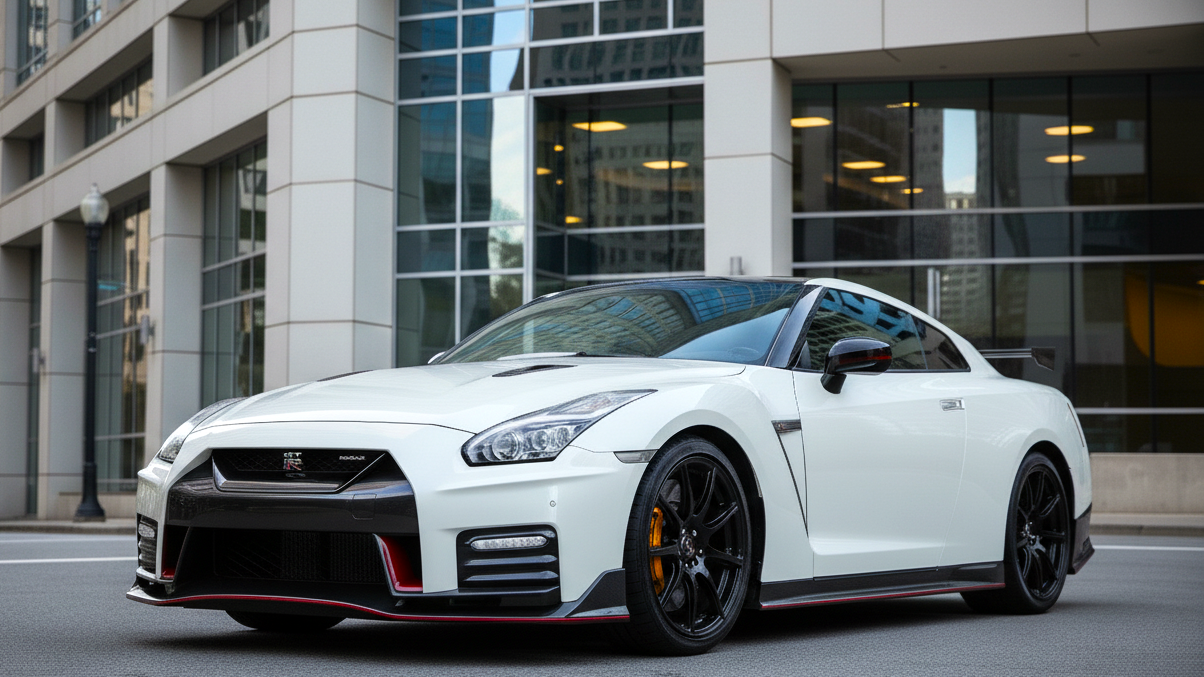Nissan GT–R white colour