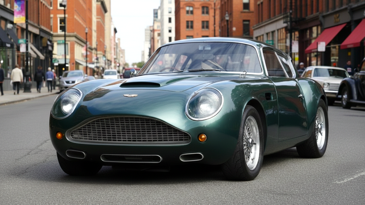 Aston Martin DB4 GT 2 зеленого цвета