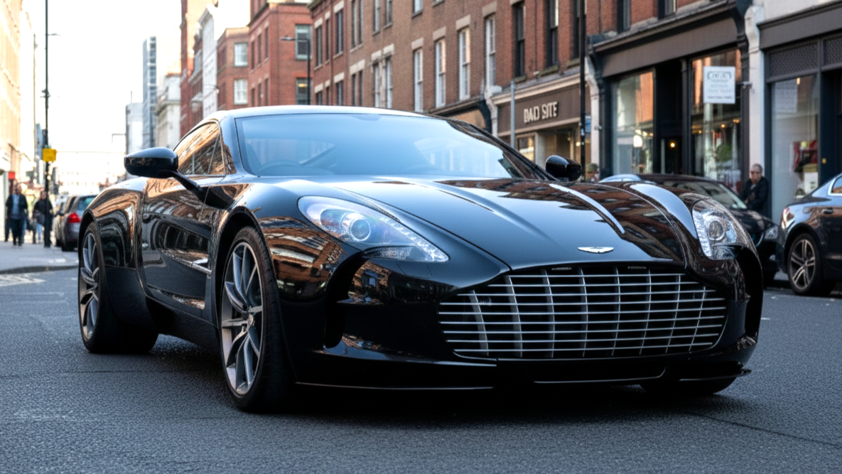 Aston Martin One-77 черного цвета