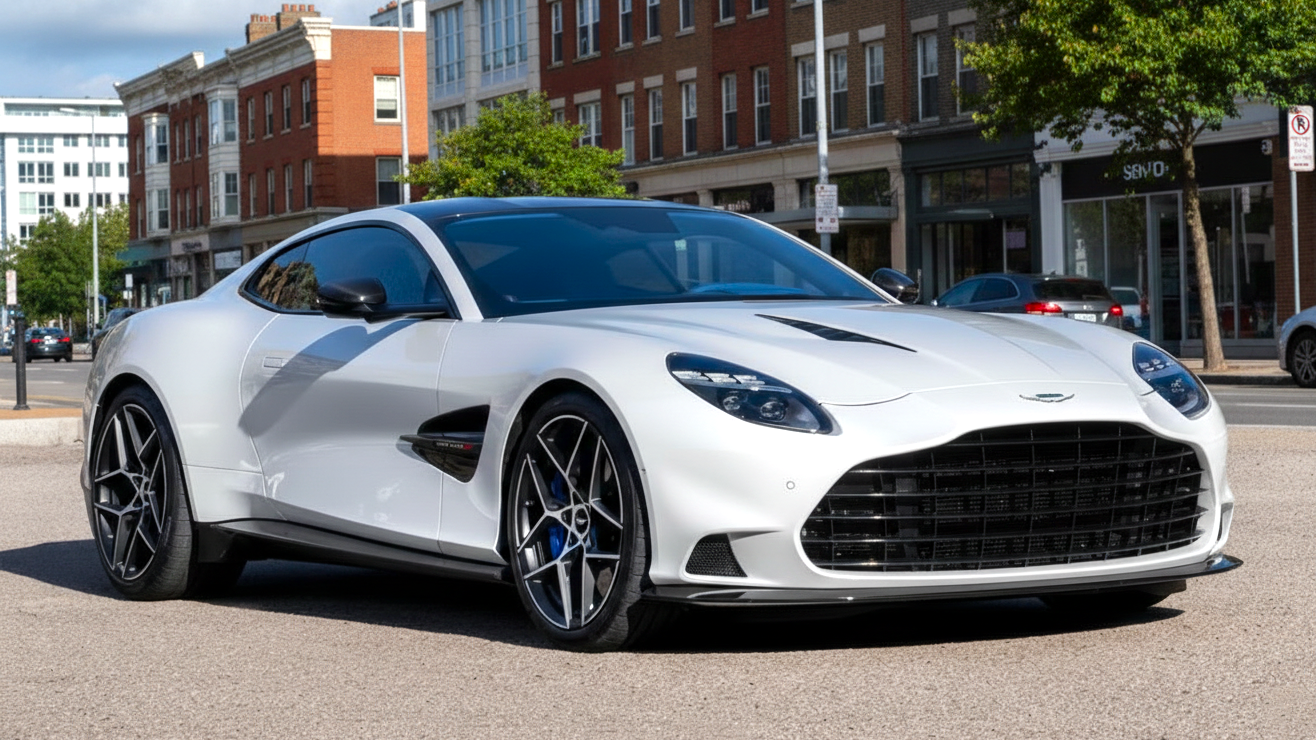 Aston Martin Vanquish белого цвета