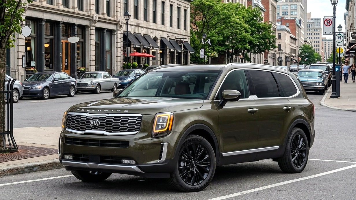 Kia Telluride green colour