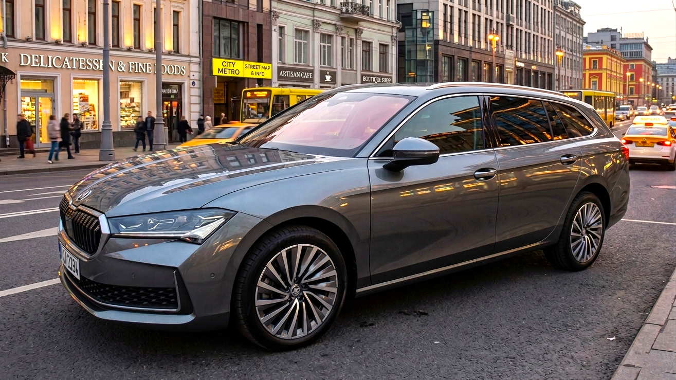 Skoda Superb Combi grey colour