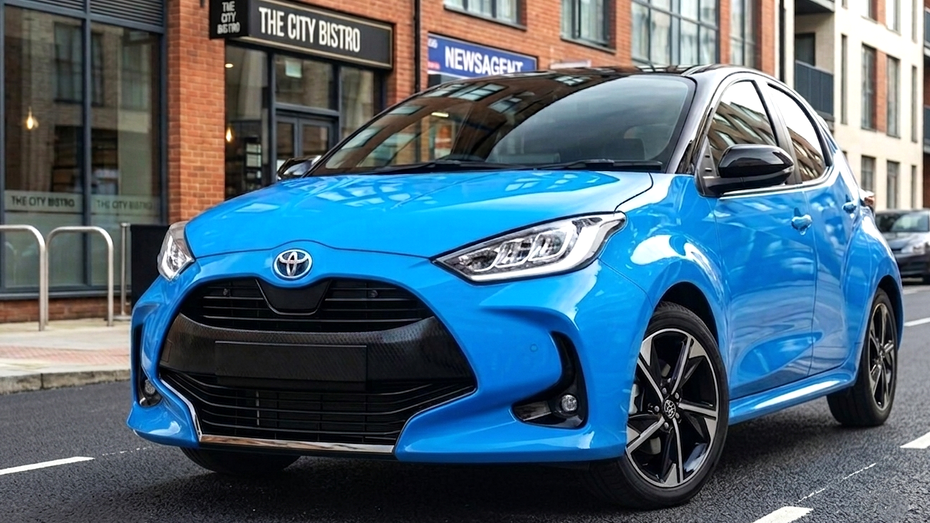 Toyota Yaris Hybrid light blue