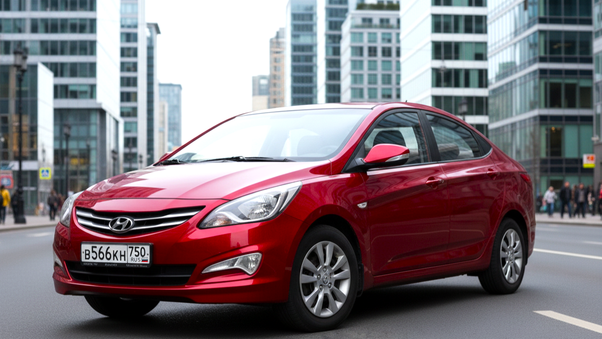 Hyundai Solaris red colour