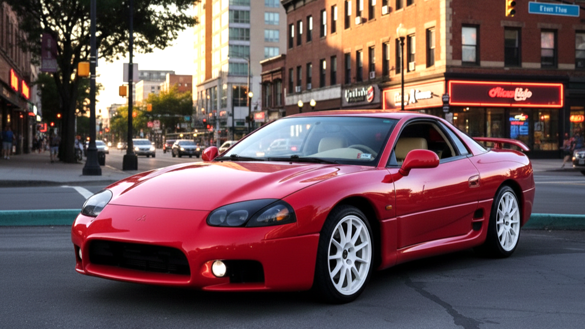Mitsubishi 3000GT красного цвета