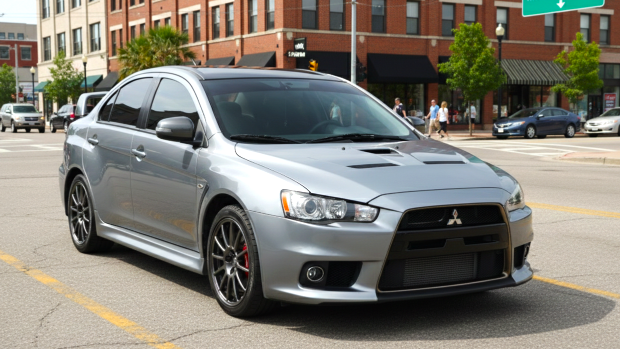 Mitsubishi Lancer Evolution (I–X) серебристого цвета
