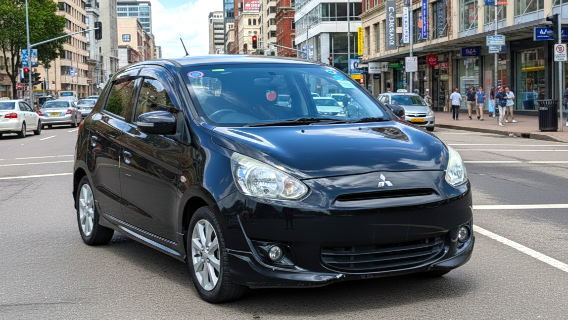 Mitsubishi Mirage черного цвета