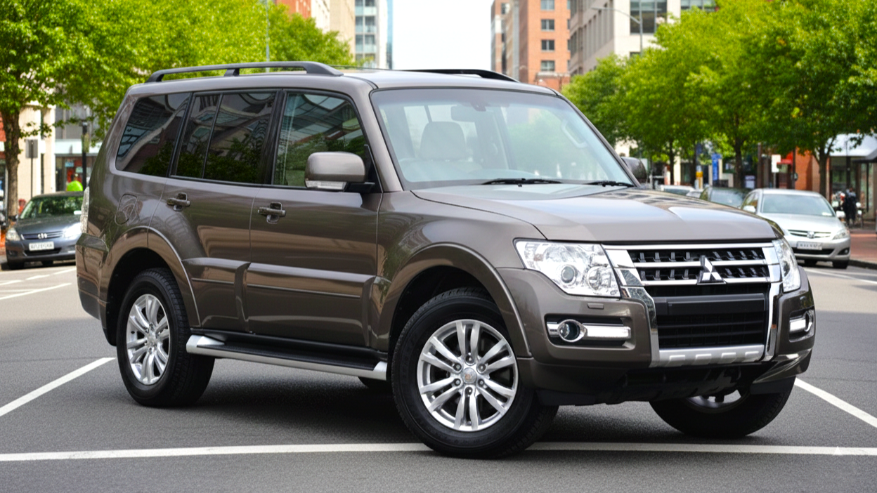 Mitsubishi Shogun серого цвета
