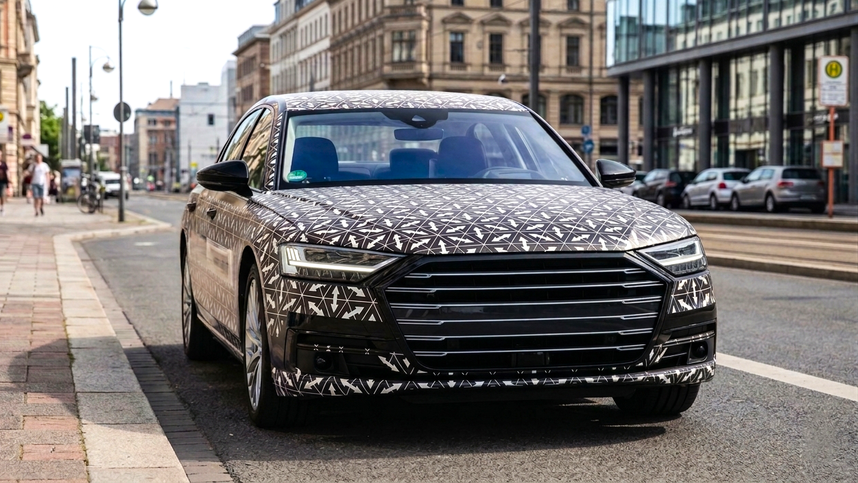 Audi A8 with Traffic Jam Pilot black colour