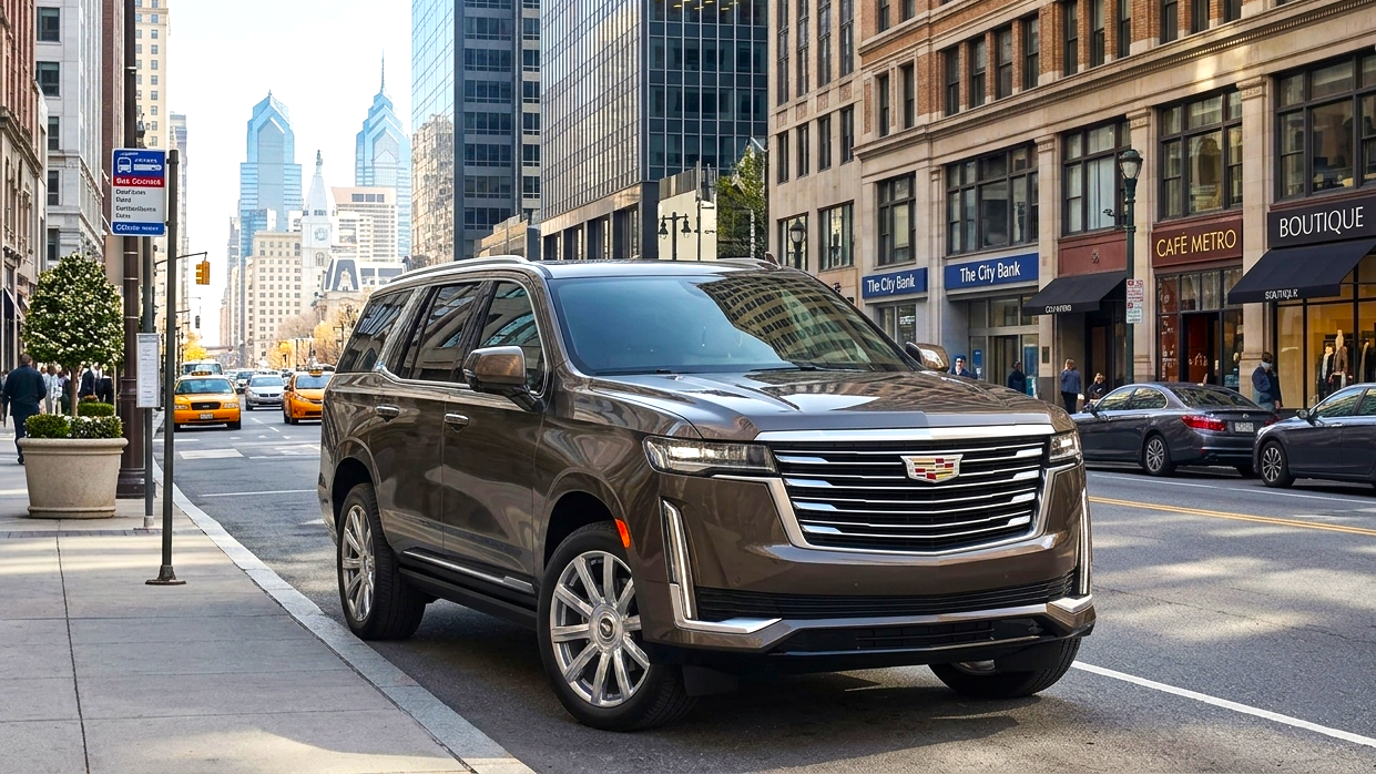 Cadillac Escalade with Super Cruise brown colour