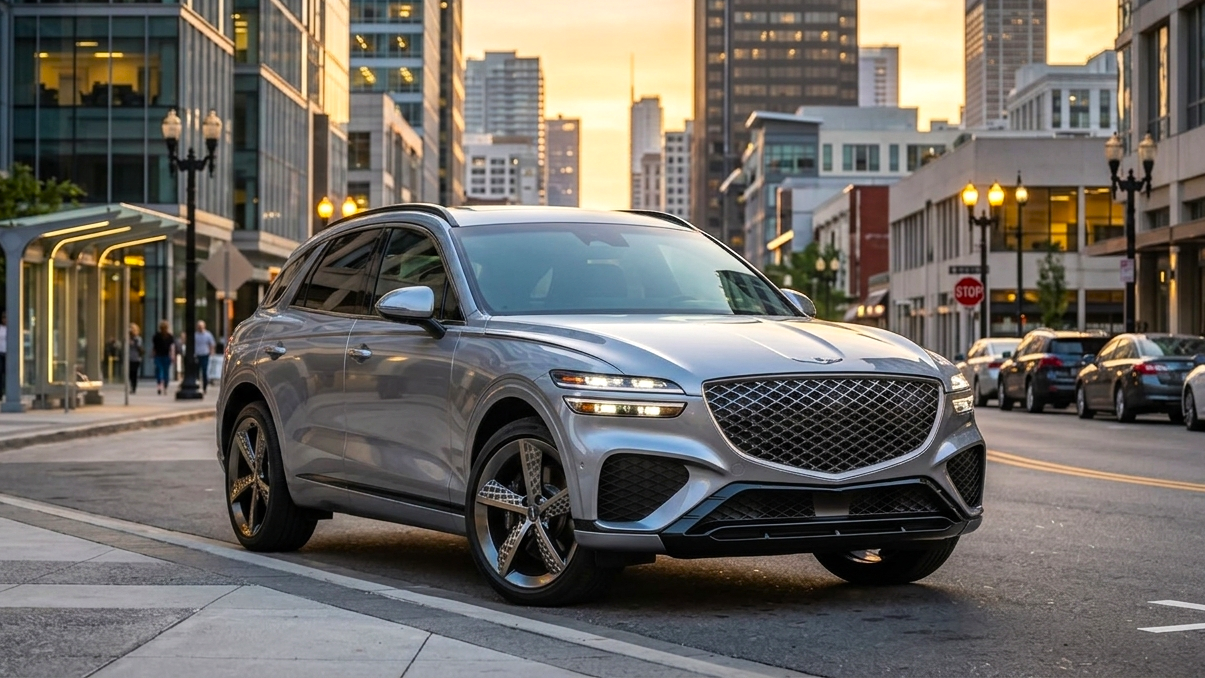 Genesis GV70 with Highway Driving Assist 2 (HDA 2) silver colour