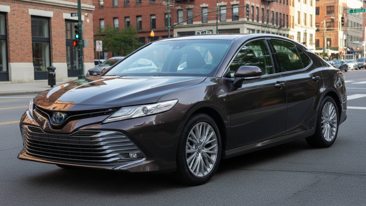 Toyota Camry Hybrid серого цвета