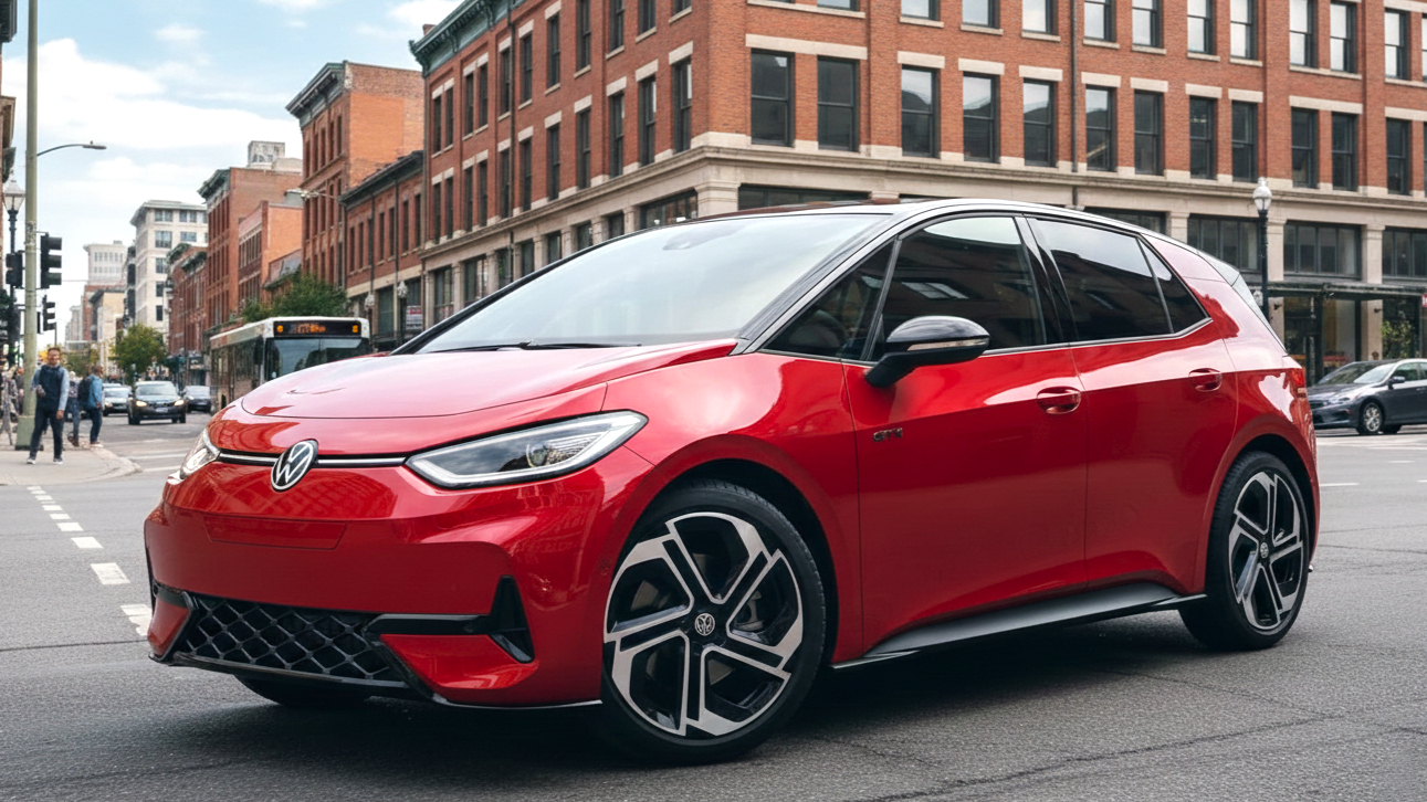 Volkswagen ID.3 красного цвета