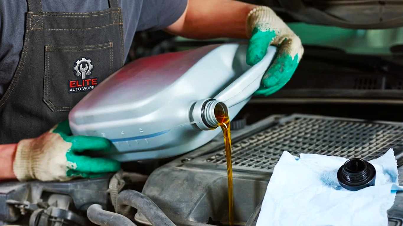 Transmission oil in a car