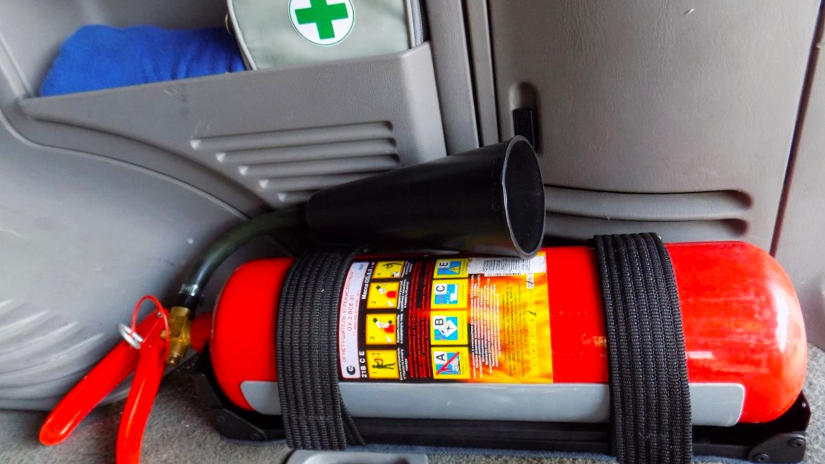 Fire extinguisher for car