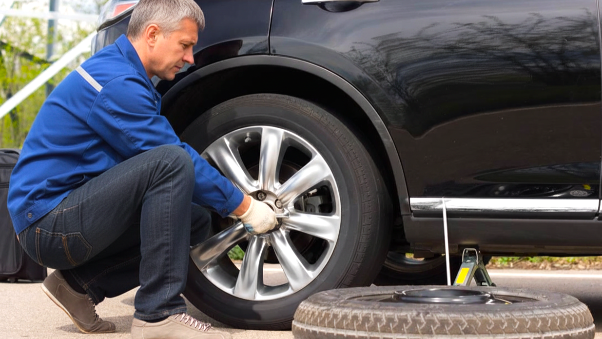 Flat tire changing