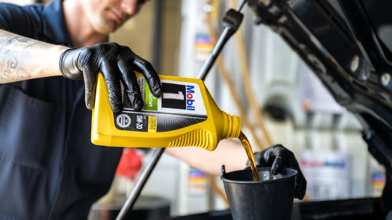 Changing motor oil1