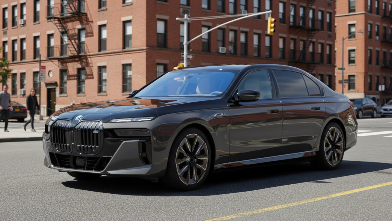 BMW 7 Series (G70) 2 черного цвета