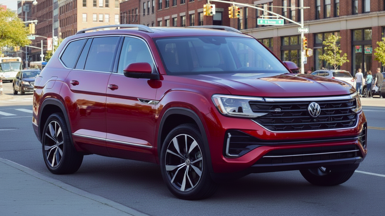 Volkswagen Atlas (Teramont) 2 красного цвета