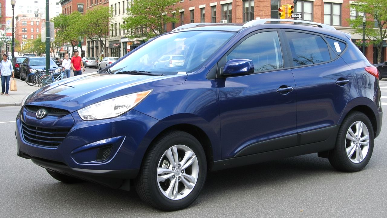 Hyundai Tucson синего цвета