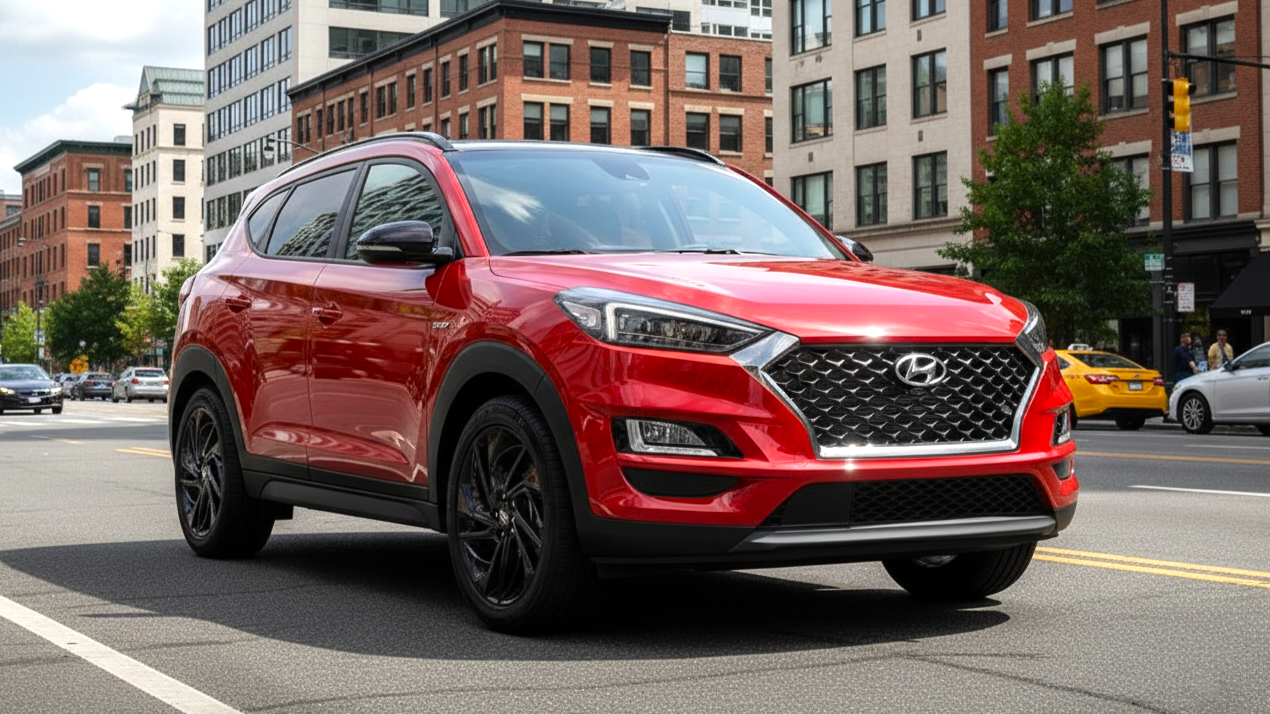 Hyundai Tucson 3 Generation red