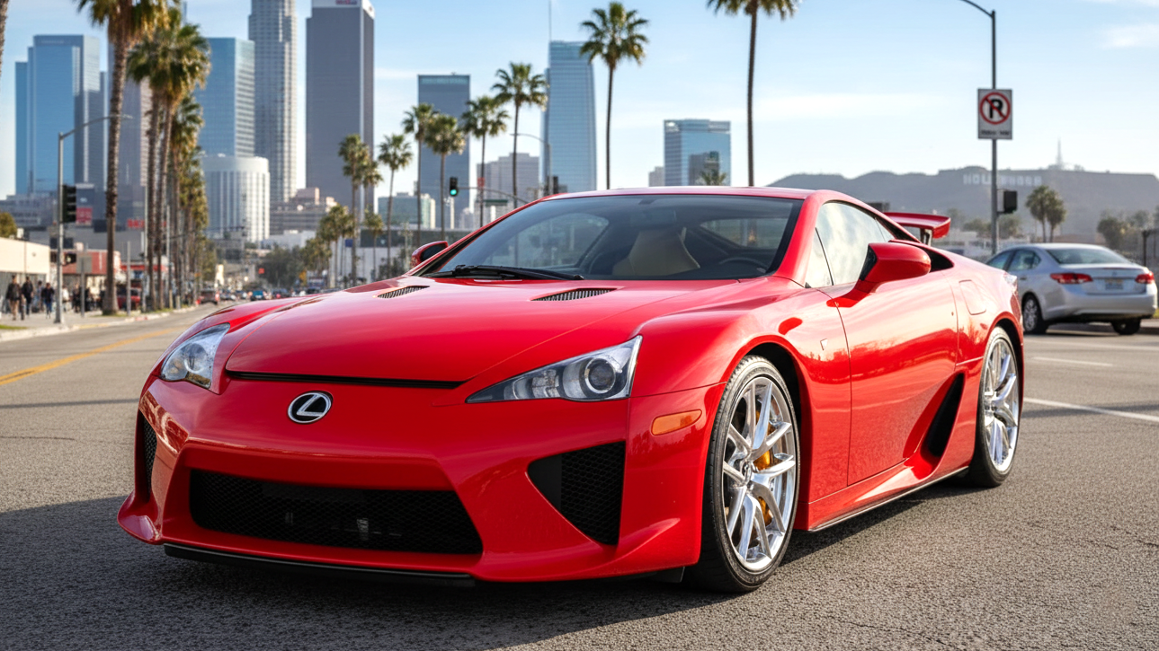 Lexus LFA красного цвета