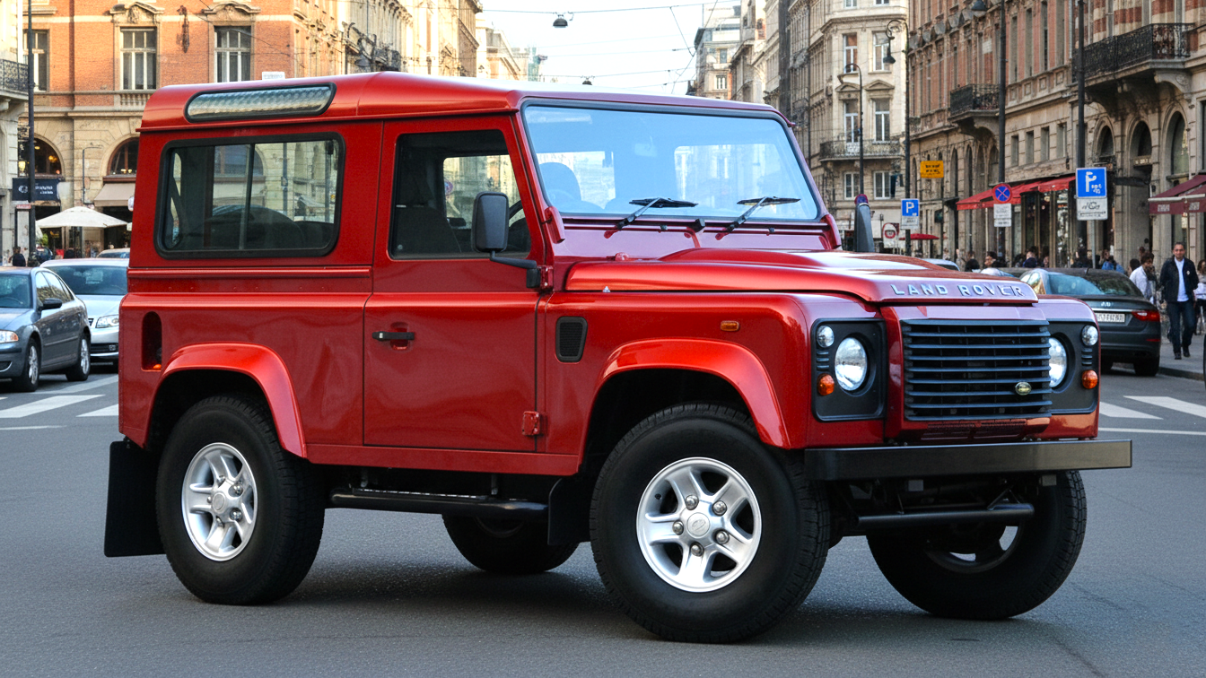 Land Rover Defender (I-III) red colour