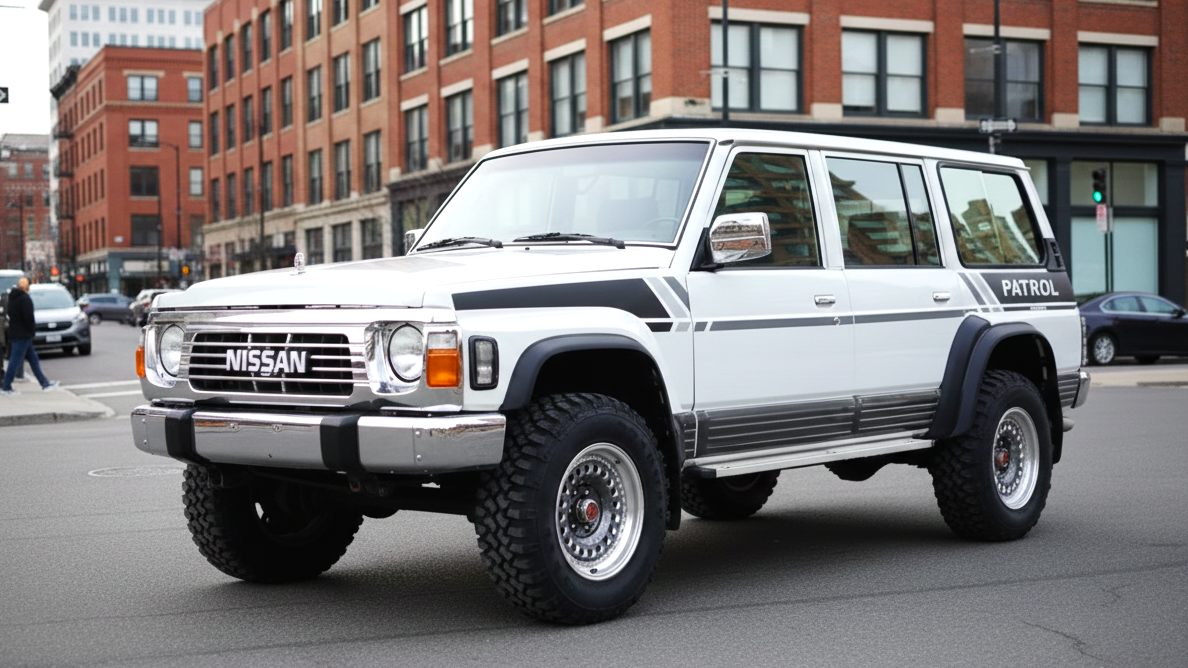 Nissan Patrol (Y60 white colour