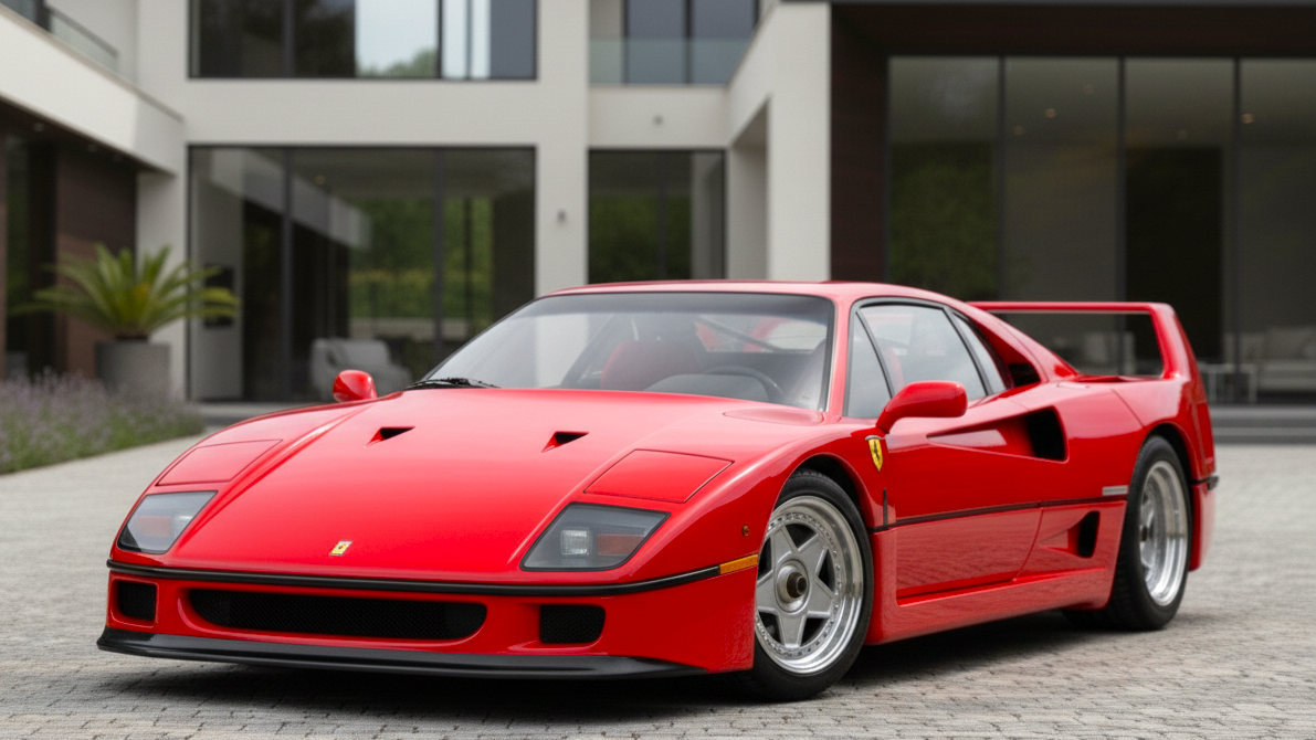 Ferrari F40 1987 года красного цвета