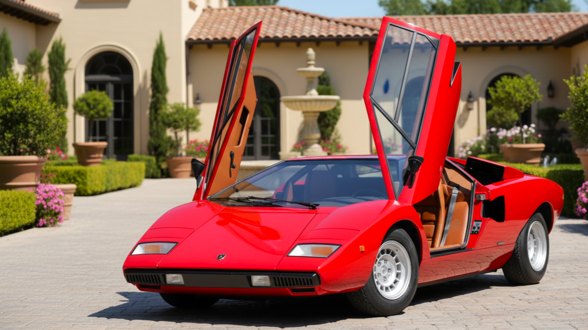 Lamborghini Countach LP400 1974 года красного цвета