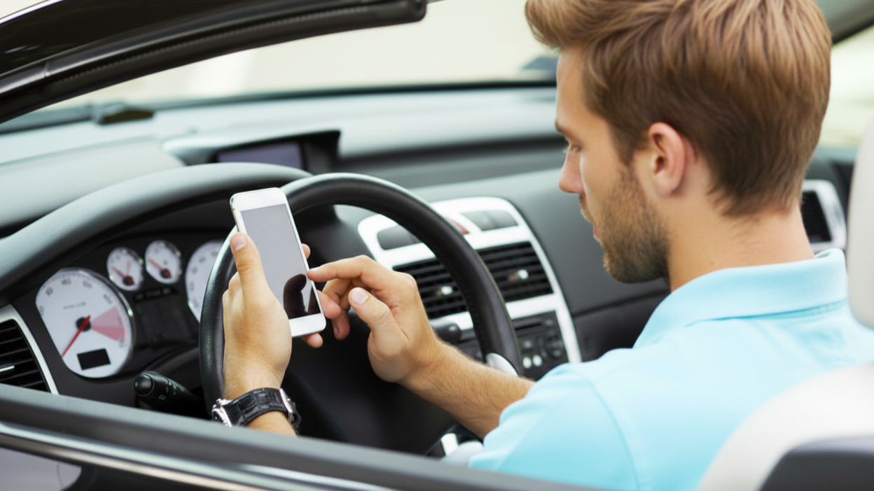 Using a phone while driving
