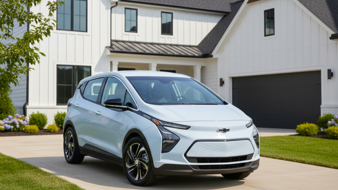 Chevrolet Bolt EV белого цвета