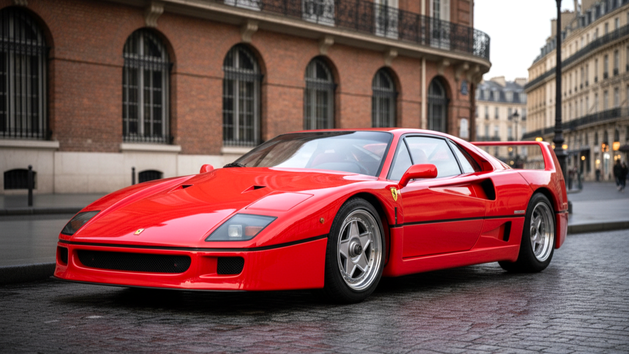 Ferrari F40 (1987–1992) красного цвета