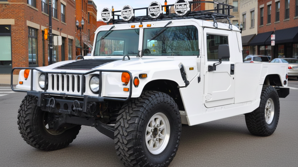 Hummer H1 (1992–2006) белого цвета
