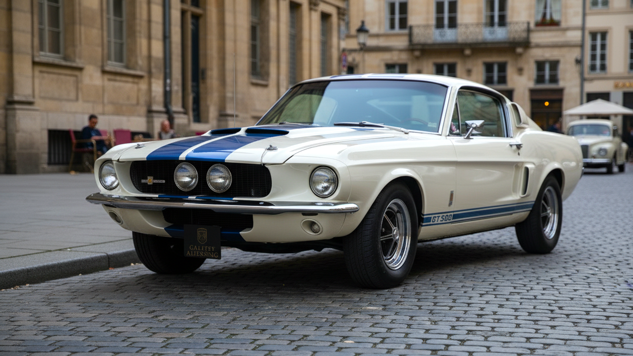 Mustang 1967 белого цвета