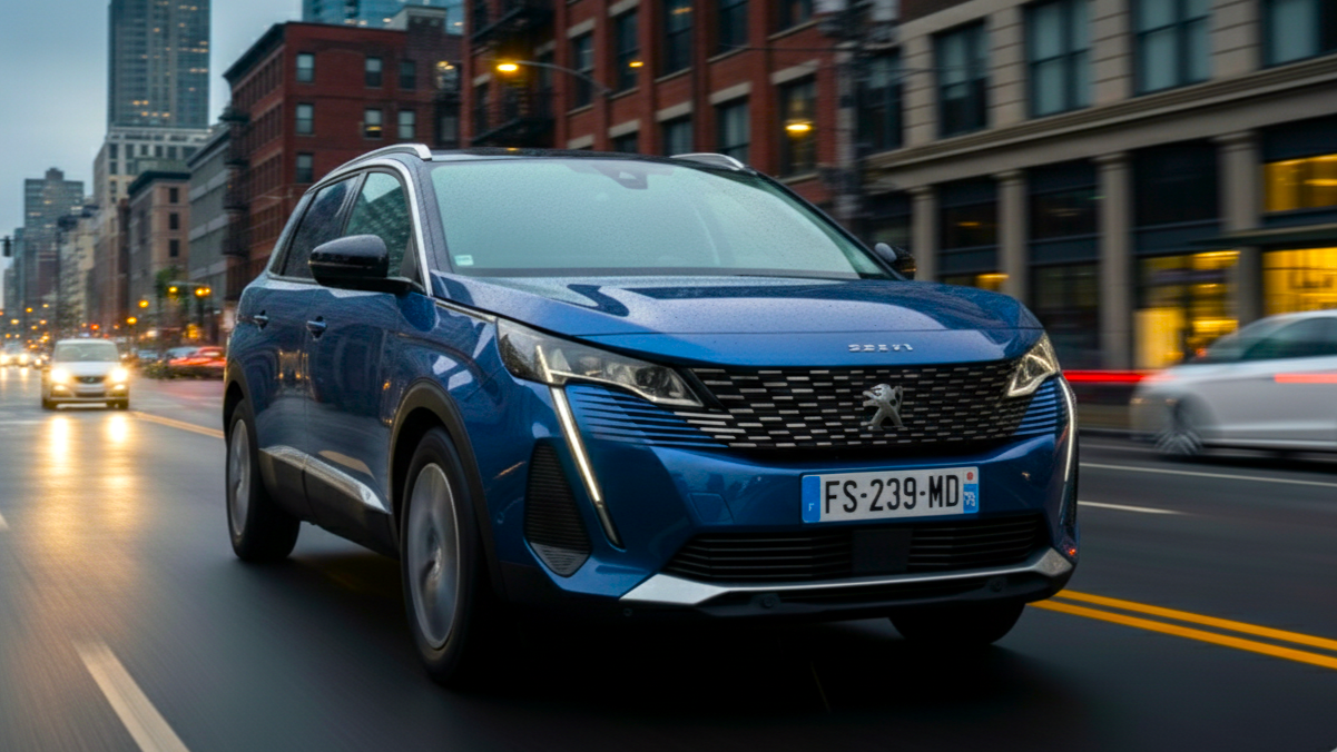 Peugeot 5008 синего цвета