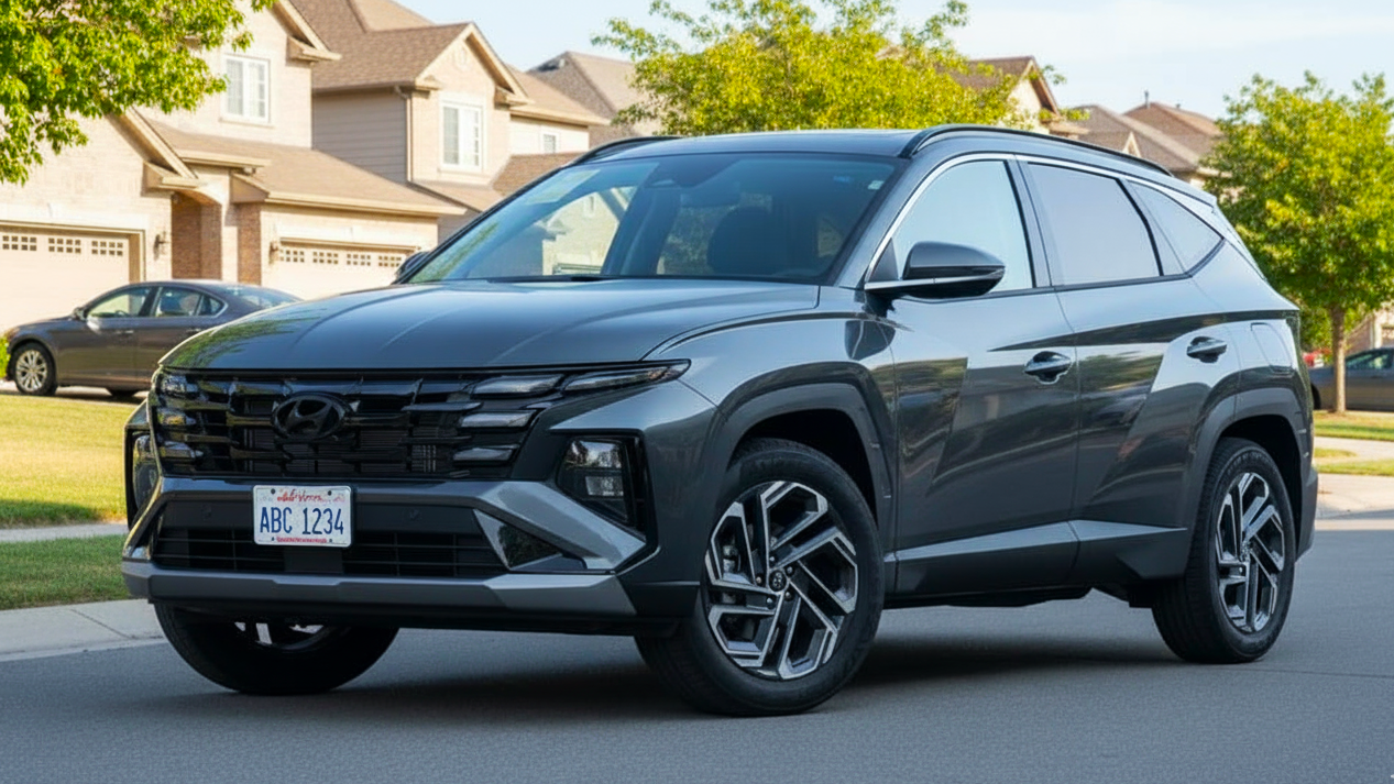Hyundai Tucson серого цвета
