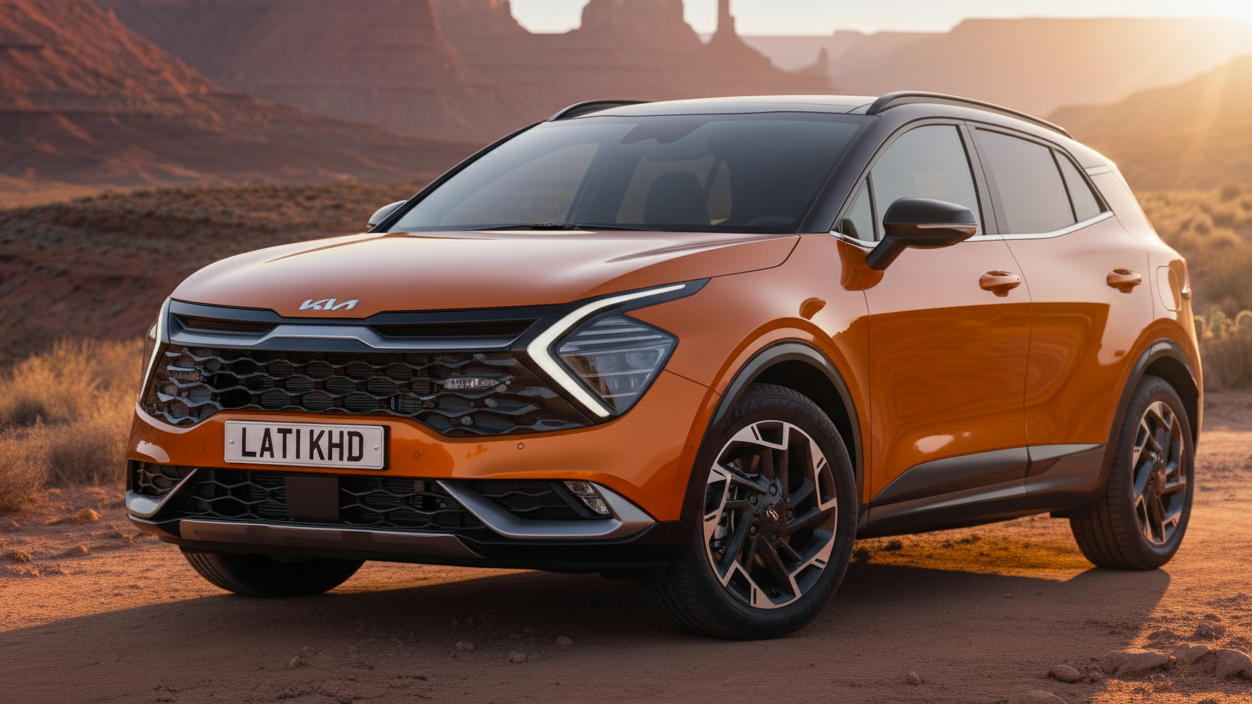 Kia Sportage оранжевого цвета