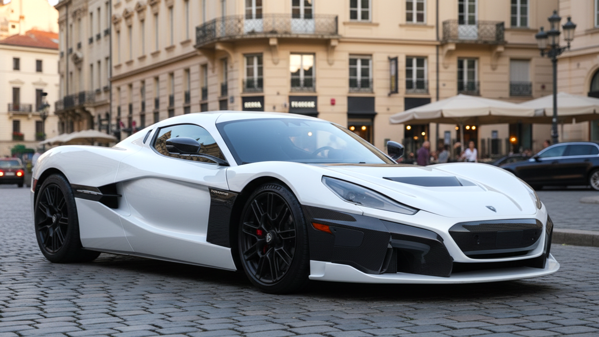 Rimac Nevera White Colour