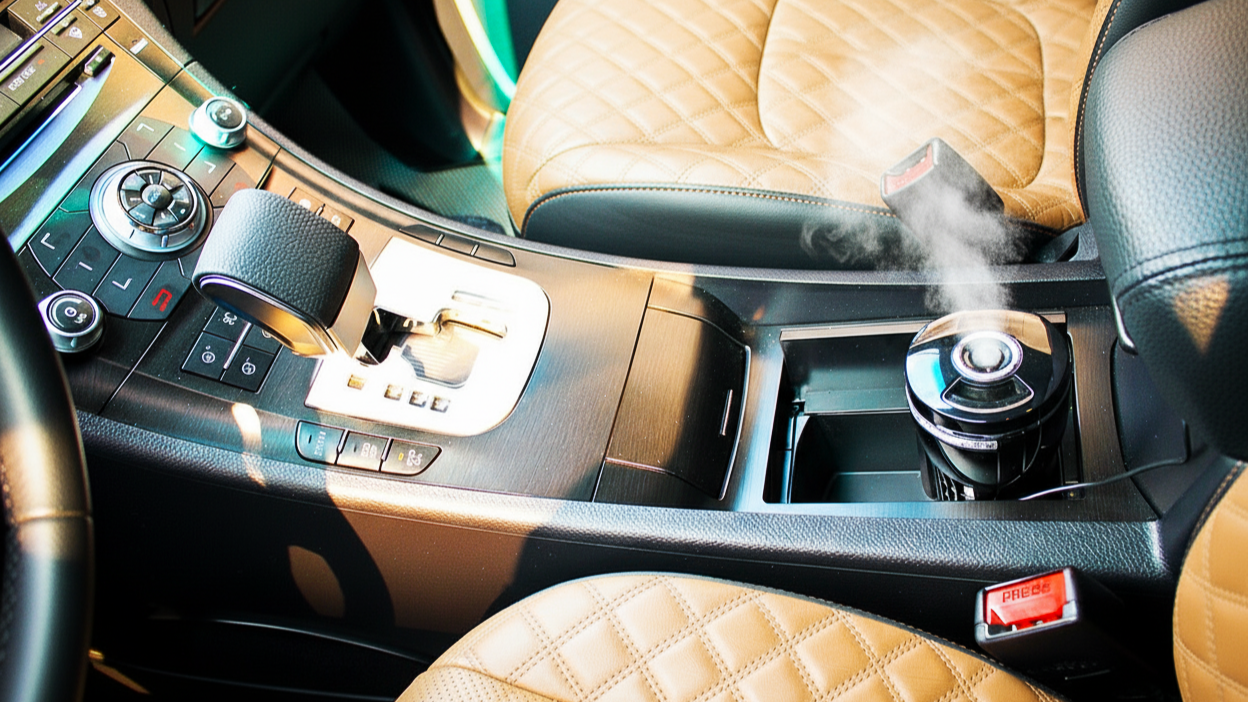 A car air purifier and ionizer