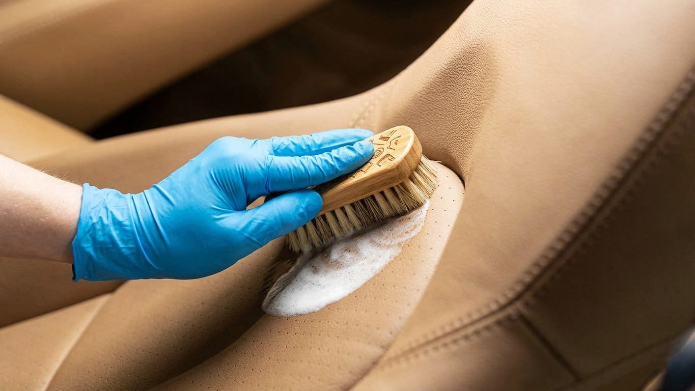 Cleaning leather seats