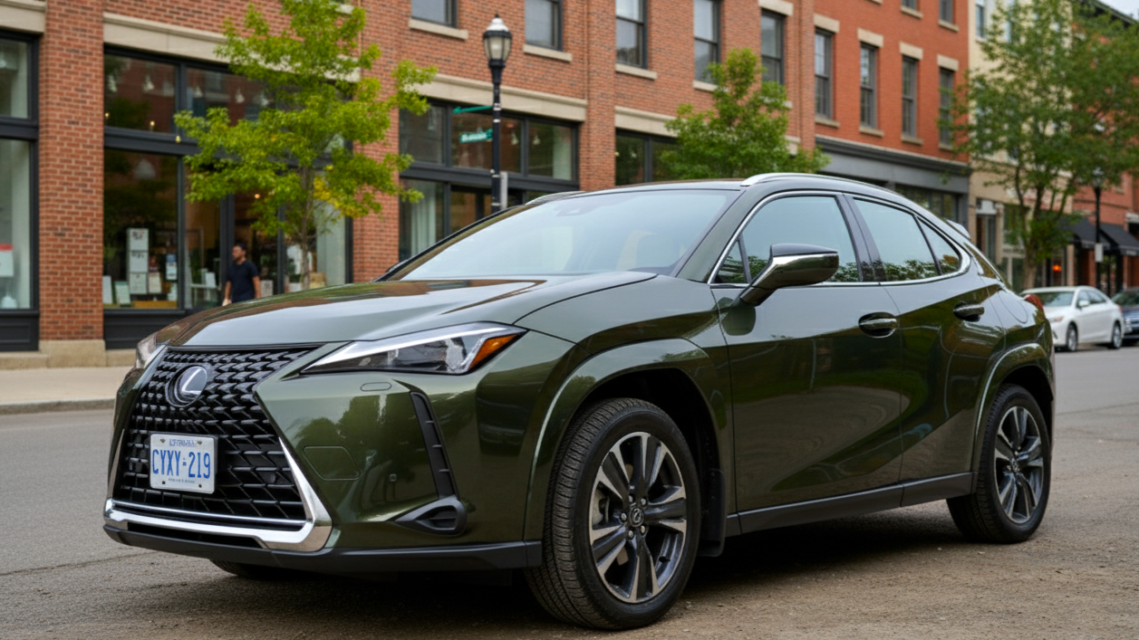 Lexus UX 250h зеленого цвета