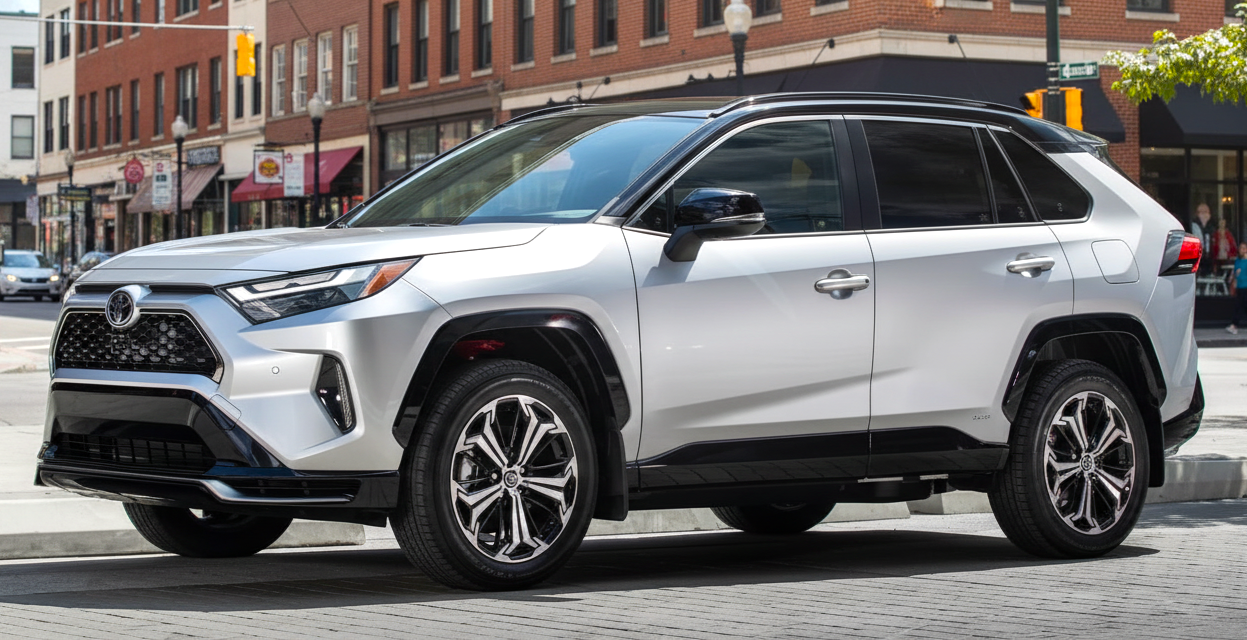 Toyota RAV4 Hybrid серого цвета