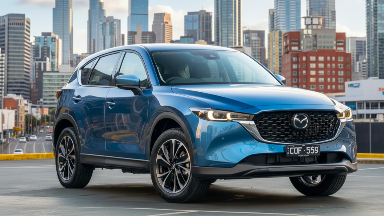 Mazda CX-5 голубого цвета