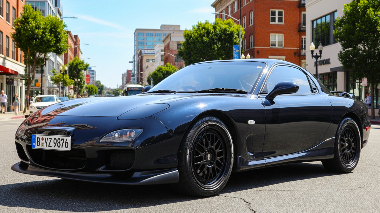 Mazda RX-7 2 черного цвета